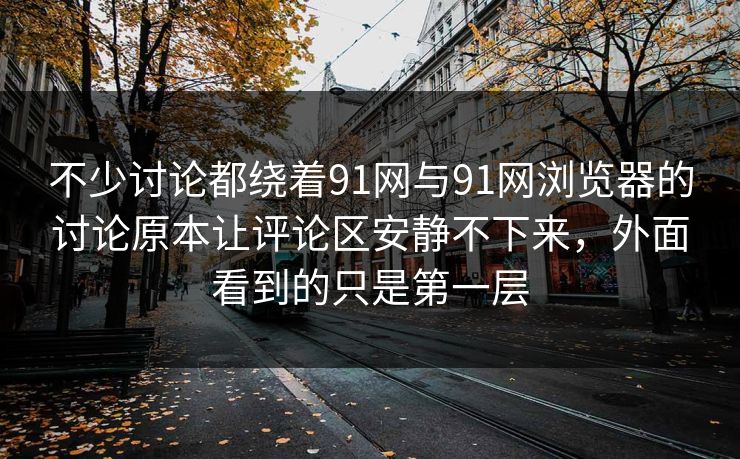 不少讨论都绕着91网与91网浏览器的讨论原本让评论区安静不下来，外面看到的只是第一层