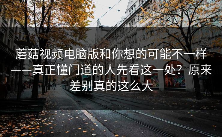 蘑菇视频电脑版和你想的可能不一样——真正懂门道的人先看这一处？原来差别真的这么大
